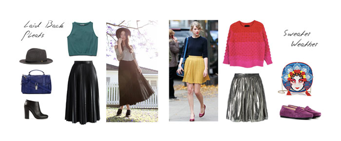 Tips Mix and Match Pleated Skirt